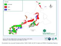 Carte evol forêt Réserve sancy 1835-1845 2013 (Agrandir l'image).