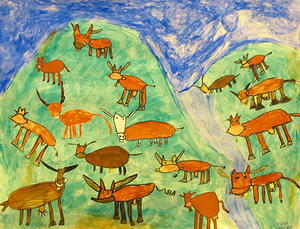 Partageons le Cézallier dessin école Condat (Agrandir l'image).